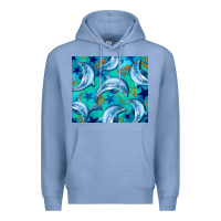Colony Blue dolphin tumbler Premium Hoodie - BarkalooDesign