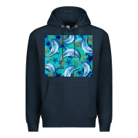 Navy dolphin tumbler Premium Hoodie - BarkalooDesign