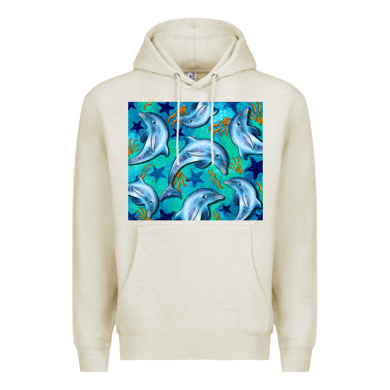 Dolphin Tumbler Premium Hoodie by BarkalooDesign | Teevron