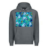 Rock dolphin tumbler Premium Hoodie - BarkalooDesign