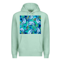 Seafoam dolphin tumbler Premium Hoodie - BarkalooDesign