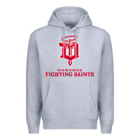 Heather Grey fighting saints Premium Hoodie - linhVisuals