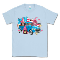 Dusty Blue American truck gnomes Classic Tee - FaDigitalArtStudio