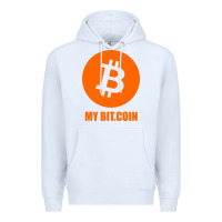 White my bitcoin Premium Hoodie - linhVisuals