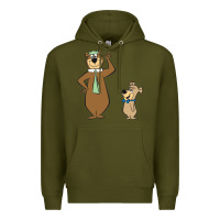 Army Green Yogi Bear Premium Hoodie - linhVisuals