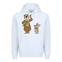 White Yogi Bear Premium Hoodie - linhVisuals