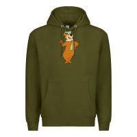 Army Green Yogi Bear Premium Hoodie - linhVisuals