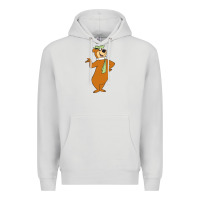 Dove Grey Yogi Bear Premium Hoodie - linhVisuals