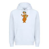 White Yogi Bear Premium Hoodie - linhVisuals