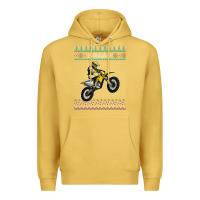 Antique Gold christmas motorcycle motocross braap dirt bike xmas Premium Hoodie - linhVisuals