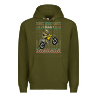 Army Green christmas motorcycle motocross braap dirt bike xmas Premium Hoodie - linhVisuals