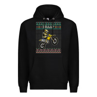 Black christmas motorcycle motocross braap dirt bike xmas Premium Hoodie - linhVisuals