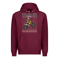 Burgundy christmas motorcycle motocross braap dirt bike xmas Premium Hoodie - linhVisuals