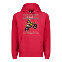 Cardinal christmas motorcycle motocross braap dirt bike xmas Premium Hoodie - linhVisuals