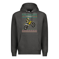 Charcoal Heather christmas motorcycle motocross braap dirt bike xmas Premium Hoodie - linhVisuals