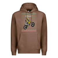 Chestnut christmas motorcycle motocross braap dirt bike xmas Premium Hoodie - linhVisuals