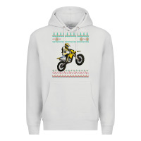 Dove Grey christmas motorcycle motocross braap dirt bike xmas Premium Hoodie - linhVisuals
