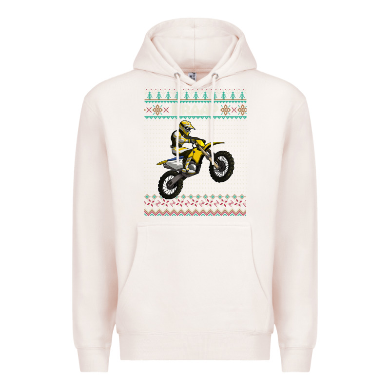 Christmas Motorcycle Motocross Braap Dirt Bike Xmas Premium Hoodie by linhVisuals | Teevron