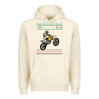 Sandshell christmas motorcycle motocross braap dirt bike xmas Premium Hoodie - linhVisuals
