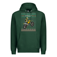 Sports Green christmas motorcycle motocross braap dirt bike xmas Premium Hoodie - linhVisuals