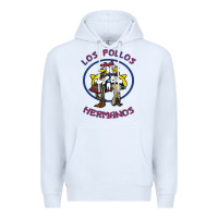 White Los Pollos de Hermanos Premium Hoodie - linhVisuals