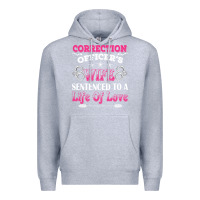 Heather Grey correction officers wife sentenced to a life of love Premium Hoodie - linhVisuals