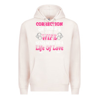 Pale Pink correction officers wife sentenced to a life of love Premium Hoodie - linhVisuals