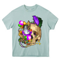 Mardi Gras Skull Heavy Core Tee | Teevron