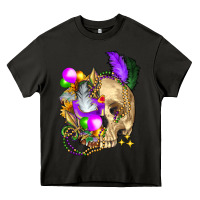 Asphalt mardi gras skull Heavy Core Tee - FaDigitalArtStudio