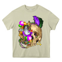 Mossy mardi gras skull Heavy Core Tee - FaDigitalArtStudio