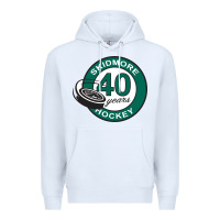 White skidmore+anniversary Premium Hoodie - linhVisuals