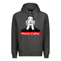 Charcoal Heather Maria Callas Premium Hoodie - linhVisuals