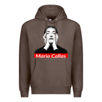 Coffee Maria Callas Premium Hoodie - linhVisuals