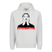 Dove Grey Maria Callas Premium Hoodie - linhVisuals