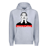 Heather Grey Maria Callas Premium Hoodie - linhVisuals