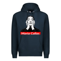 Navy Maria Callas Premium Hoodie - linhVisuals