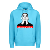 Ocean Blue Maria Callas Premium Hoodie - linhVisuals