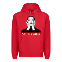 Red Maria Callas Premium Hoodie - linhVisuals