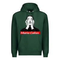 Sports Green Maria Callas Premium Hoodie - linhVisuals