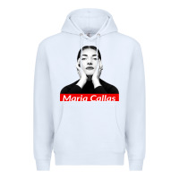 White Maria Callas Premium Hoodie - linhVisuals