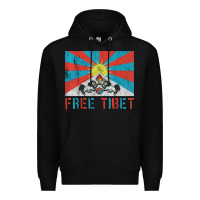 Black free tibet Premium Hoodie - linhVisuals