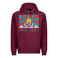 Burgundy free tibet Premium Hoodie - linhVisuals