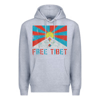 Heather Grey free tibet Premium Hoodie - linhVisuals