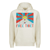 Oatmeal Heather free tibet Premium Hoodie - linhVisuals