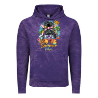 Cloud Purple summer vibes messy bun Vintage Hoodie - BarkalooDesign