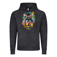Vintage Black summer vibes messy bun Vintage Hoodie - BarkalooDesign