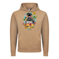 Vintage Coffee summer vibes messy bun Vintage Hoodie - BarkalooDesign