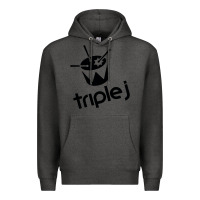 Charcoal Heather triple j Premium Hoodie - linhVisuals