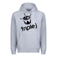Heather Grey triple j Premium Hoodie - linhVisuals