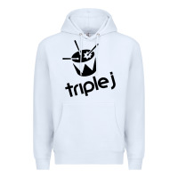 White triple j Premium Hoodie - linhVisuals